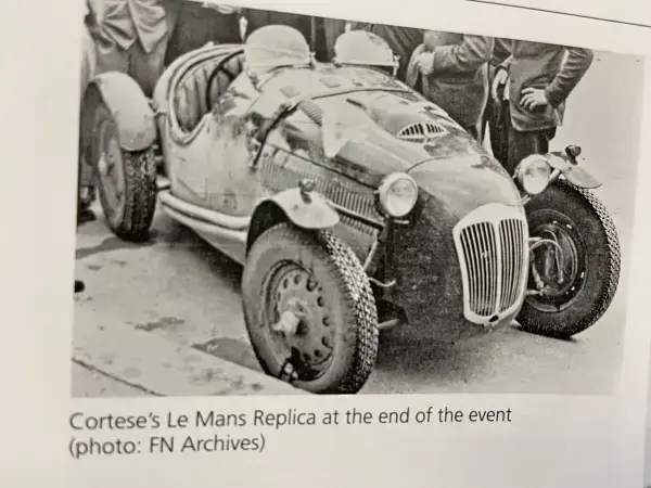 Franco Cortese in a Frazer Nash Le Mans Replica on 5.50-16 PIRELLI STELLA BIANCA Tires